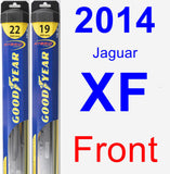 Front Wiper Blade Pack for 2014 Jaguar XF - Hybrid