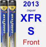 Front Wiper Blade Pack for 2013 Jaguar XFR-S - Hybrid