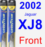 Front Wiper Blade Pack for 2002 Jaguar XJ8 - Hybrid