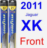 Front Wiper Blade Pack for 2011 Jaguar XK - Hybrid