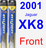 Front Wiper Blade Pack for 2001 Jaguar XK8 - Hybrid