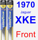 Front Wiper Blade Pack for 1970 Jaguar XKE - Hybrid