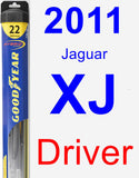 Driver Wiper Blade for 2011 Jaguar XJ - Hybrid