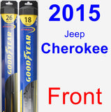 Front Wiper Blade Pack for 2015 Jeep Cherokee - Hybrid