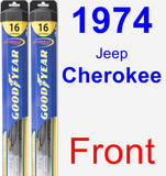 Front Wiper Blade Pack for 1974 Jeep Cherokee - Hybrid