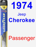 Passenger Wiper Blade for 1974 Jeep Cherokee - Hybrid