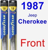 Front Wiper Blade Pack for 1987 Jeep Cherokee - Hybrid