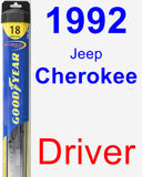 Driver Wiper Blade for 1992 Jeep Cherokee - Hybrid