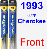 Front Wiper Blade Pack for 1993 Jeep Cherokee - Hybrid