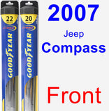 Front Wiper Blade Pack for 2007 Jeep Compass - Hybrid