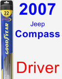 Driver Wiper Blade for 2007 Jeep Compass - Hybrid