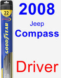 Driver Wiper Blade for 2008 Jeep Compass - Hybrid