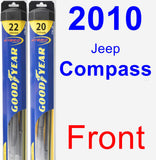 Front Wiper Blade Pack for 2010 Jeep Compass - Hybrid