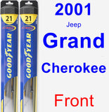 Front Wiper Blade Pack for 2001 Jeep Grand Cherokee - Hybrid