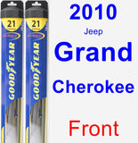 Front Wiper Blade Pack for 2010 Jeep Grand Cherokee - Hybrid