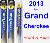 Front & Rear Wiper Blade Pack for 2013 Jeep Grand Cherokee - Hybrid