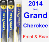 Front & Rear Wiper Blade Pack for 2014 Jeep Grand Cherokee - Hybrid