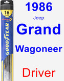 Driver Wiper Blade for 1986 Jeep Grand Wagoneer - Hybrid