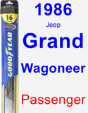 Passenger Wiper Blade for 1986 Jeep Grand Wagoneer - Hybrid