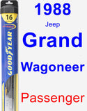 Passenger Wiper Blade for 1988 Jeep Grand Wagoneer - Hybrid