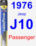 Passenger Wiper Blade for 1976 Jeep J10 - Hybrid