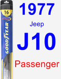 Passenger Wiper Blade for 1977 Jeep J10 - Hybrid