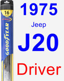 Driver Wiper Blade for 1975 Jeep J20 - Hybrid