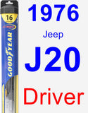 Driver Wiper Blade for 1976 Jeep J20 - Hybrid