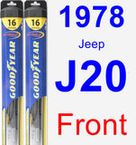 Front Wiper Blade Pack for 1978 Jeep J20 - Hybrid