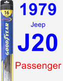 Passenger Wiper Blade for 1979 Jeep J20 - Hybrid