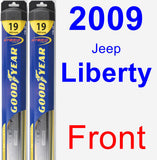 Front Wiper Blade Pack for 2009 Jeep Liberty - Hybrid