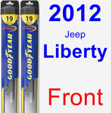 Front Wiper Blade Pack for 2012 Jeep Liberty - Hybrid