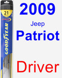 Driver Wiper Blade for 2009 Jeep Patriot - Hybrid