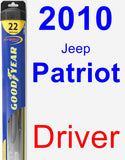 Driver Wiper Blade for 2010 Jeep Patriot - Hybrid