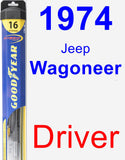 Driver Wiper Blade for 1974 Jeep Wagoneer - Hybrid