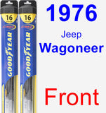 Front Wiper Blade Pack for 1976 Jeep Wagoneer - Hybrid