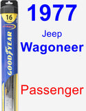 Passenger Wiper Blade for 1977 Jeep Wagoneer - Hybrid