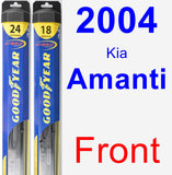 Front Wiper Blade Pack for 2004 Kia Amanti - Hybrid