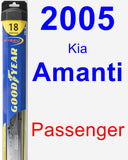 Passenger Wiper Blade for 2005 Kia Amanti - Hybrid