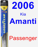 Passenger Wiper Blade for 2006 Kia Amanti - Hybrid