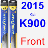 Front Wiper Blade Pack for 2015 Kia K900 - Hybrid