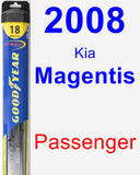 Passenger Wiper Blade for 2008 Kia Magentis - Hybrid