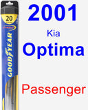 Passenger Wiper Blade for 2001 Kia Optima - Hybrid