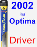 Driver Wiper Blade for 2002 Kia Optima - Hybrid