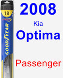 Passenger Wiper Blade for 2008 Kia Optima - Hybrid