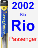 Passenger Wiper Blade for 2002 Kia Rio - Hybrid