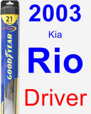 Driver Wiper Blade for 2003 Kia Rio - Hybrid