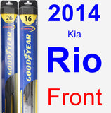 Front Wiper Blade Pack for 2014 Kia Rio - Hybrid