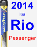 Passenger Wiper Blade for 2014 Kia Rio - Hybrid