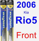 Front Wiper Blade Pack for 2006 Kia Rio5 - Hybrid